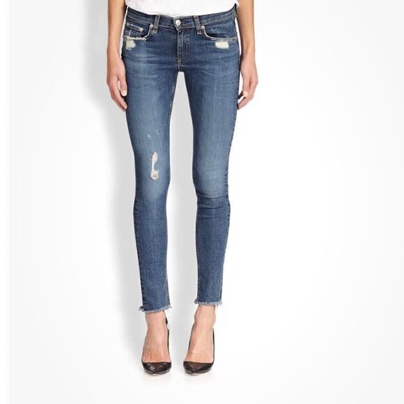 Rag and Bone Destroyed and Distressed Skinny Jeans size 24 - Picture 1 of 16